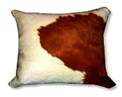 Brown-White Cowhide Pillows