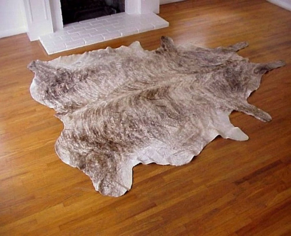 Grey Brindle Cowhide Rug