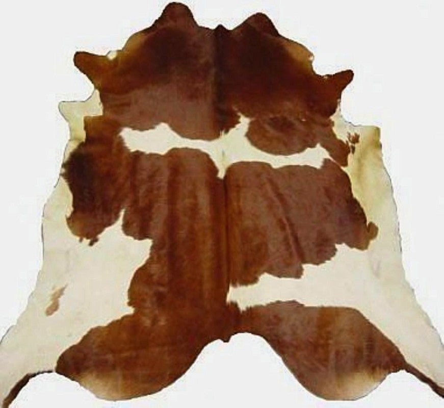 Brown-White Cloud Cowhide Rug