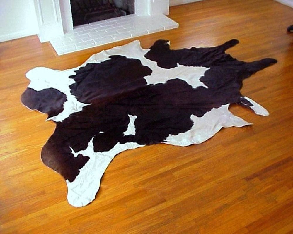 Black-White Cloud Cowhide Rug