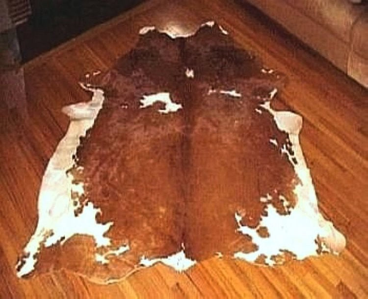 Brown Hereford Cowhide Rug