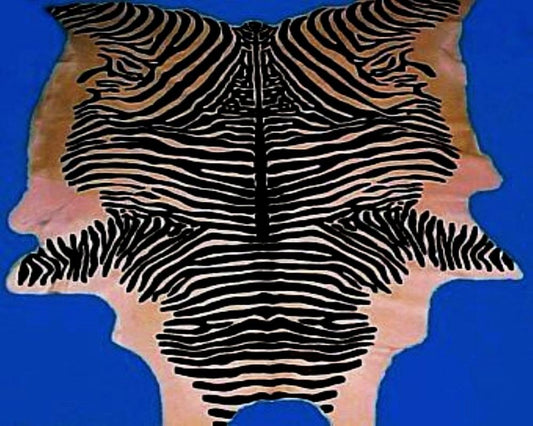 Zebra Cowhide Spinal Black-Beige