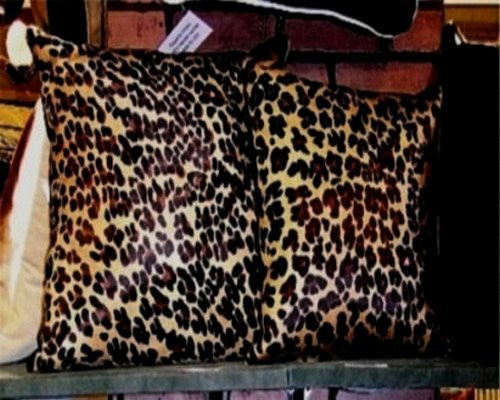Leopard Print Cowhide Pillow