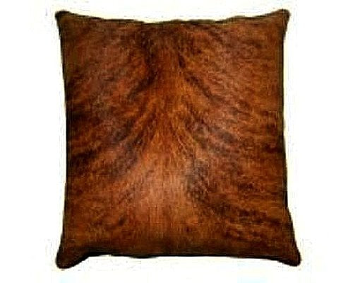 Medium Brindle-White Cowhide Pillows