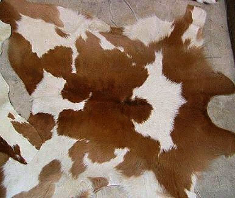 Palomino-White Calfskin Throw