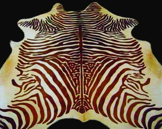 Zebra Cowhide Spinal Brown-Beige