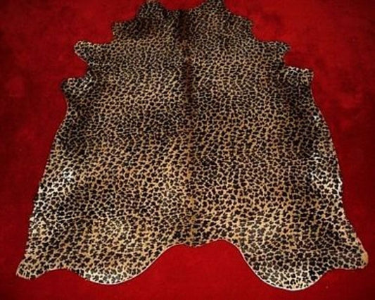 Leopard Cowhide on Caramel