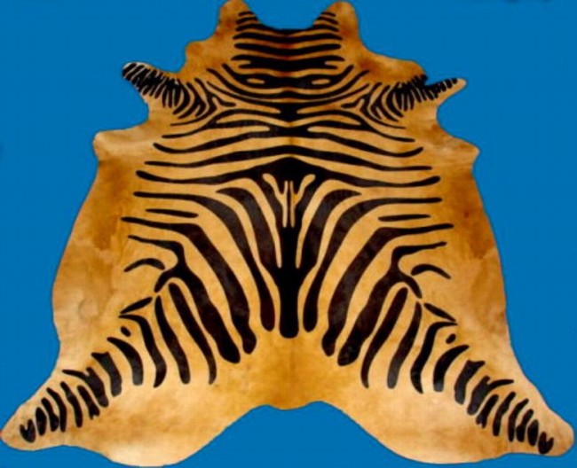 Zebra Cowhide Standard Black-Caramel