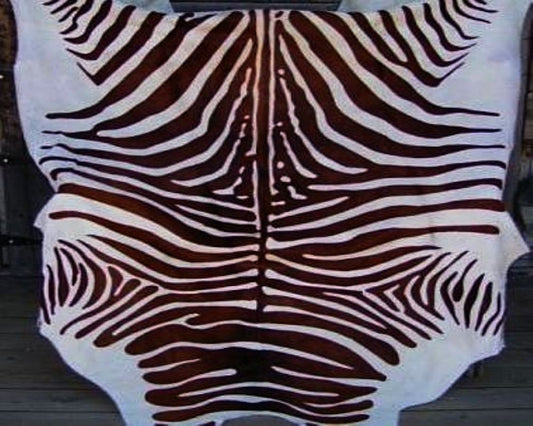 Zebra Cowhide Spinal Brown-White