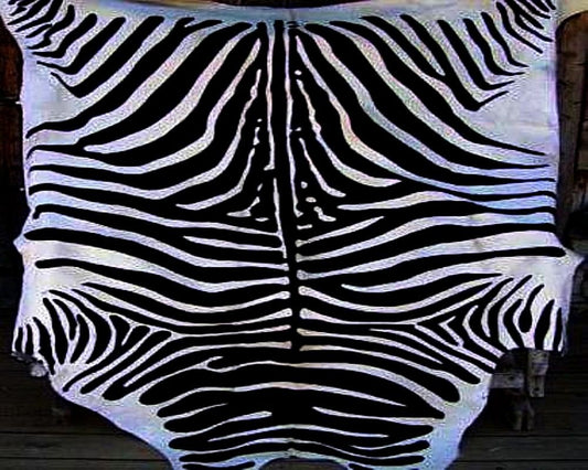 Zebra Cowhide Spinal Black-White