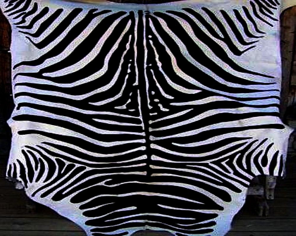 Zebra Cowhide Spinal Black-White